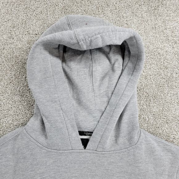 Vans Off The Wall Hoodie Youth L Gray Spell Out‎ Logo Kangaroo Pouch Pullover - Picture 13 of 15